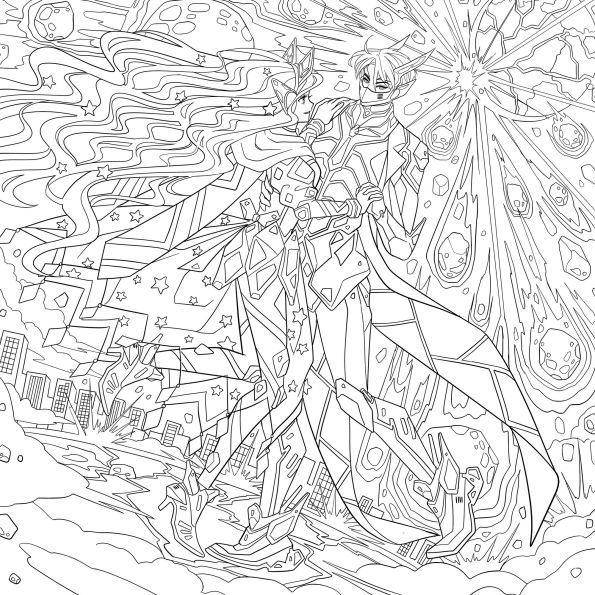 Love & Dystopia: A Manga Coloring Book