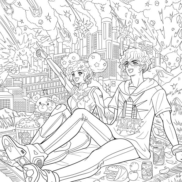 Love & Dystopia: A Manga Coloring Book
