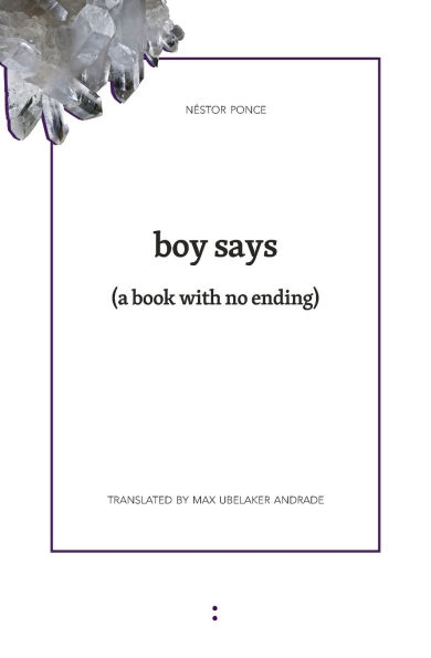 boy says: (a book without ending)