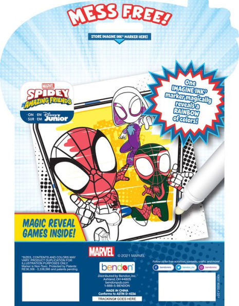 Spidey and His Amazing Friends Imagine Ink Magic Ink Pictures Book