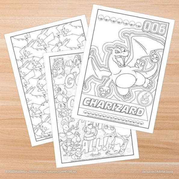 Pokemon Coloring Book for Kids, Teens - Bundle with Pokemon Advanced  Coloring Book with Stickers Plus Pokemon Cards for Boys | Pokemon Coloring  Set