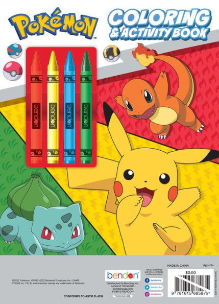 Pokemon Imagine Ink Coloring Book Arts + Crafts