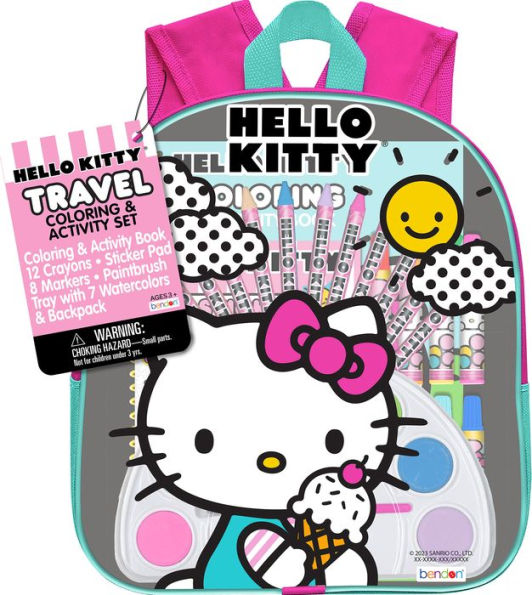 Hello Kitty Backpack Travel Coloring and Activity Set