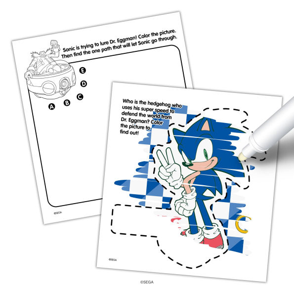 Sonic Imagine Ink Magic Ink Pictures Book
