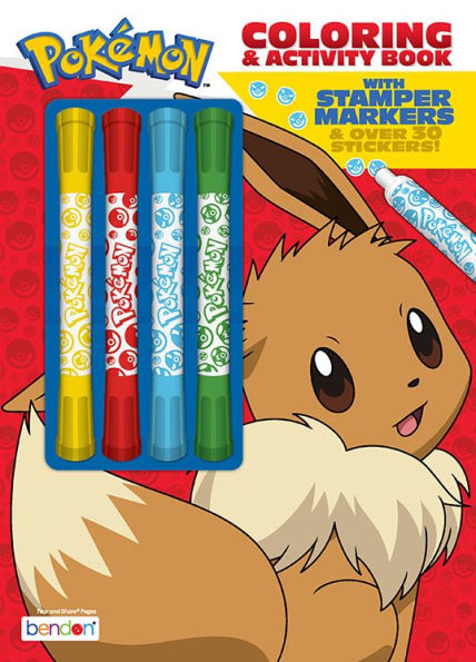 Pokemon Coloring and Activity Book with Stamper Markers