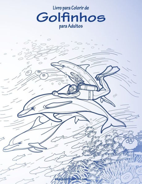Livro para Colorir de Golfinhos para Adultos