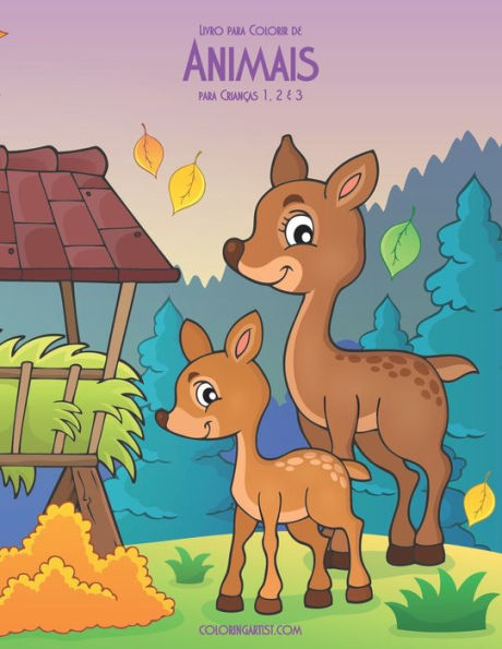 Livro para Colorir de Animais para Crianças 1, 2 & 3