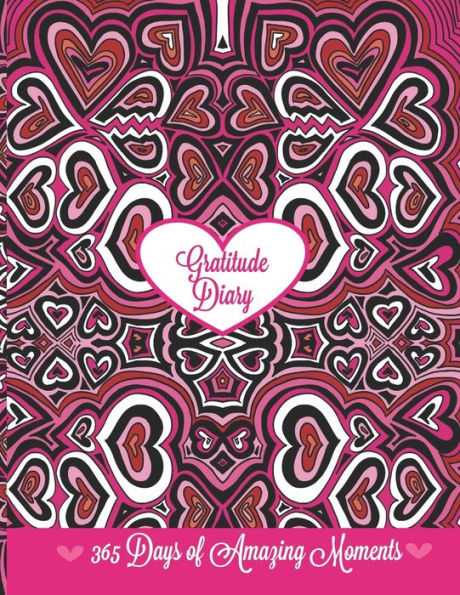 Gratitude Diary - 365 Days of Amazing Moments: guided gratitude journal for teen girls - a keepsake book to write in the things or people you are grateful for with prompts, exercises, quotes etc. - pink black design