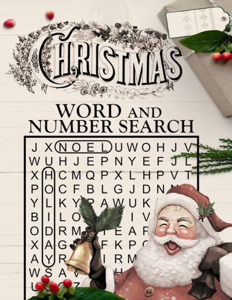 Christmas Word and Number Search: Large Print Puzzle Book