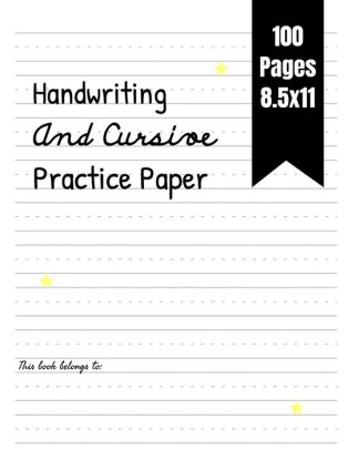 Handwriting And Cursive Practice Paper By Soulid Studies Paperback Barnes Noble