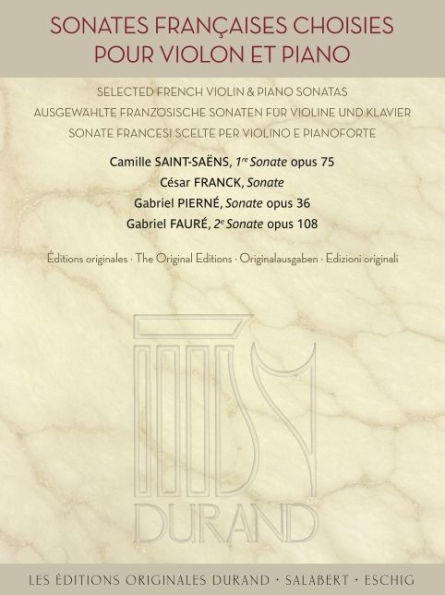 Sonates Francaises Choisies Original Editions Violin and Piano