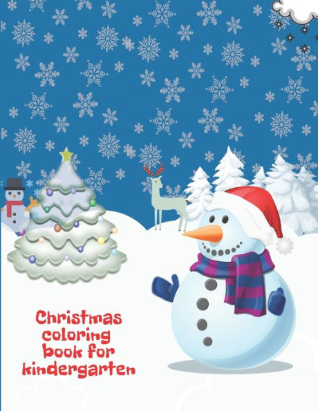Christmas coloring book for kindergarten: 80 pages for coloring on a Christmas theme. 8.5 x 11 inches.