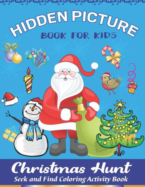 Hidden Picture Book for Kids, Christmas Hunt Seek And Find Coloring ...