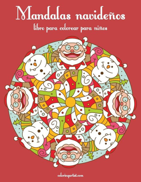 Mandalas navideños libro para colorear para niños