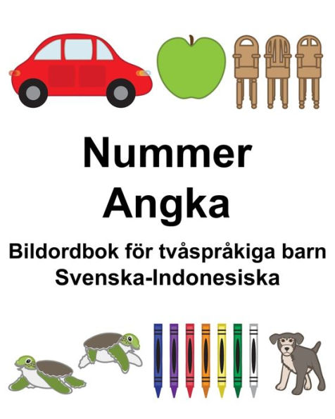 Svenska-Indonesiska Nummer/Angka Bildordbok för tvåspråkiga barn