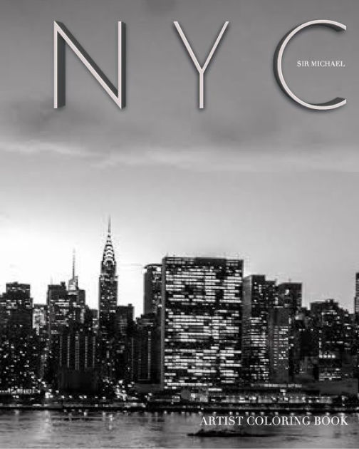 NYC united Nations city skyline Adult child Coloring Book limited ...