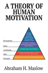 Title: A Theory of Human Motivation, Author: Abraham H Maslow