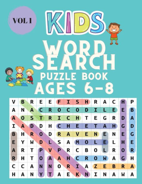 Kids Word Search Puzzle Book for Ages 6-8: Word Search for Kids - Large ...