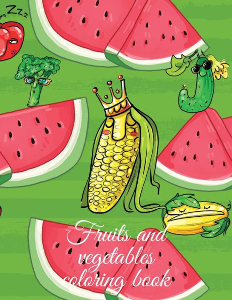 Fruits and vegetables coloring book