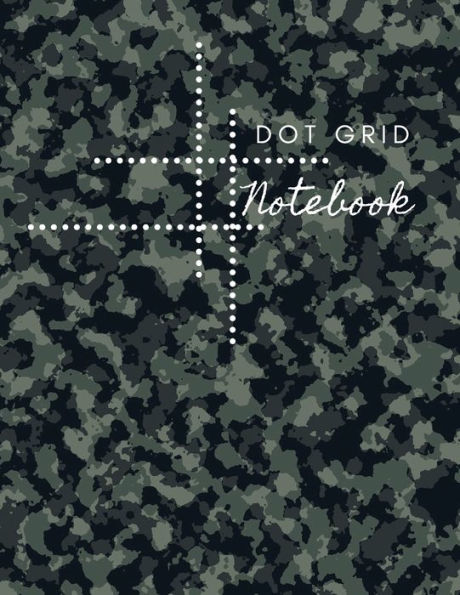 Dot Grid Notebook: Army Design Dotted Notebook/JournalLarge (8.5 x 11)" Dot Grid Composition Notebook