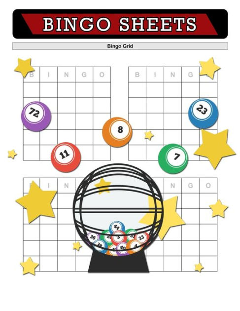 Bingo Sheets, Bingo Grid: Blank Bingo Grid Score Record, Bingo Game ...