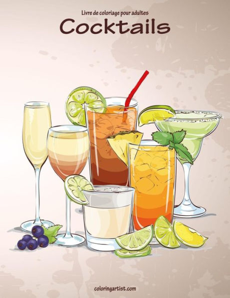 Livre de coloriage pour adultes Cocktails 1