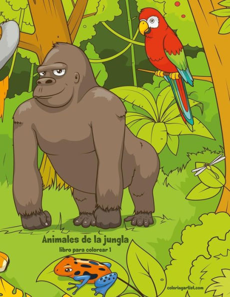 Animales de la jungla libro para colorear 1