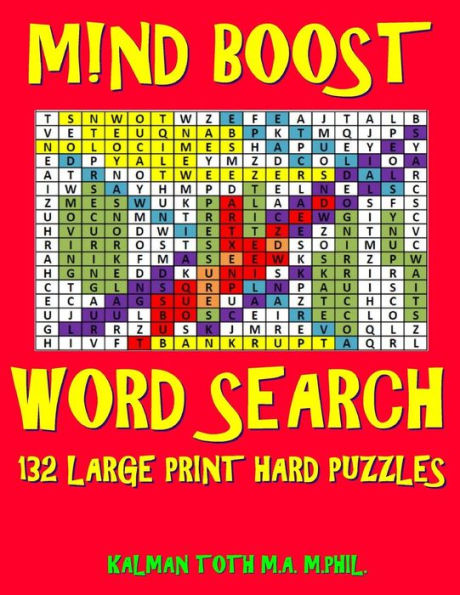 M!nd Boost Word Search: 132 Challenging Extra Large Print Puzzles