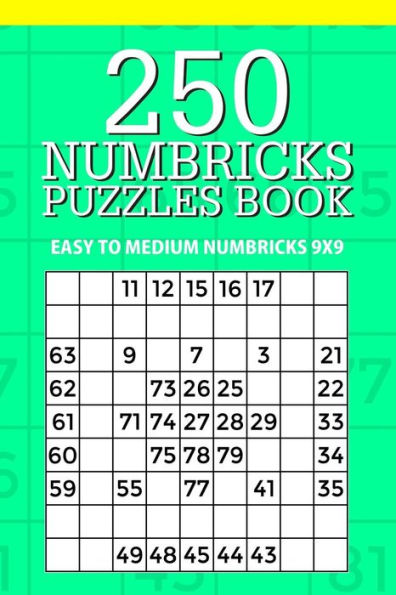 250 Numbricks Puzzle Book: Easy to Medium Numbricks 9x9