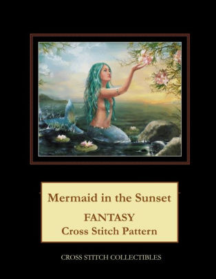 Mermaid In The Sunset Fantasy Cross Stitch Patternpaperback - 