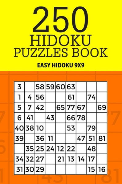 250 Hidoku Puzzle Book: Easy Hidoku 9x9