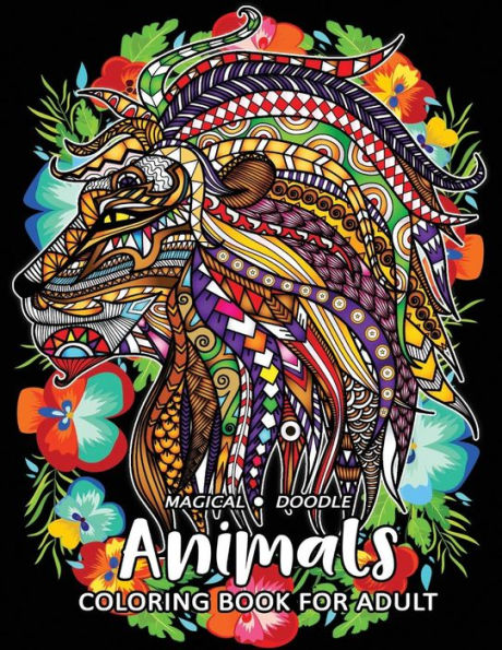 Magical Doodle Animal: Easy and Beautiful Animals Coloring Pages for Stress Relieving Design