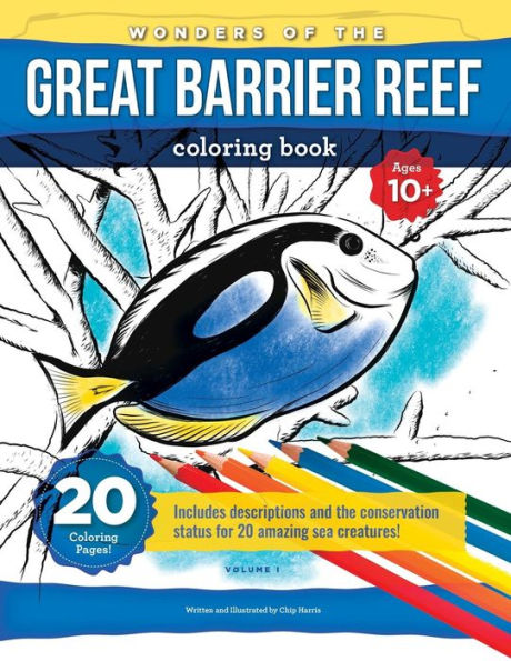 Wonders Of The Great Barrier Reef: Coloring book for kids(10+), teens and adults with beautifully drawn scenes of the reef and its treasures