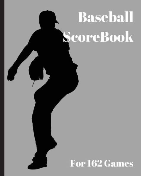 Baseball ScoreBook: 162 games, 8in x 10in, Included most popular stats, Special have matchup Jiugingge