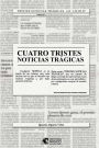 Tristes noticias tragicas: volumenes I, II, III y IV