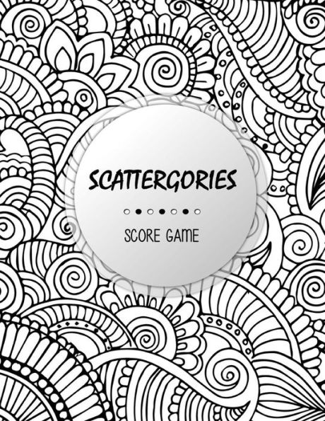 Scattergories Score Game: Scoresheet to keep track of who ahead in your favorite creative thinking category based party game, Size 8.5 x 11 Inch, 100 Pages