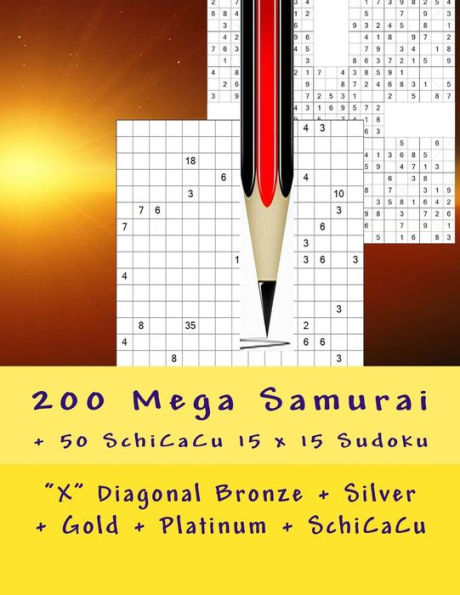 200 Mega Samurai + 50 Schicacu 15 X 15 Sudoku: 