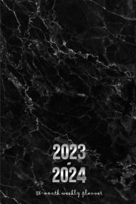 Title: 18 Month Weekly PLANNER 2023-2024 Dated Agenda Calendar Diary - Black Gemstone Marble: Daily Weekly Schedule July 2023 - Dec 2024 Organizer - Happy Office Supplies - Trendy Gift for Women Men Boss Coworker T, Author: Luxe Stationery