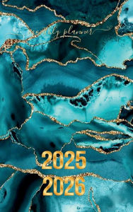 Title: Gold and Teal Blue Gemstone Marble 18 Month PLANNER 2025-2026 Academic Agenda Calendar for College & High School Teacher: HARDCOVER - Daily Weekly Schedule July 25-Dec 26 Monthly Organizer Contact Password Pages Happy Student Office Supply, Author: Luxe Stationery