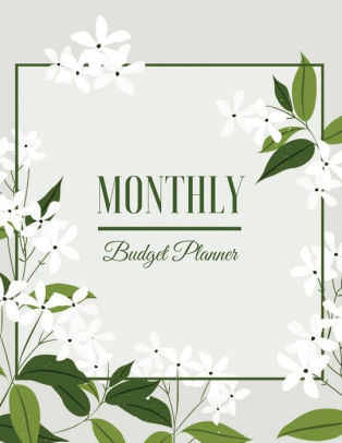 monthly budget planner flower frame design budget planner book with