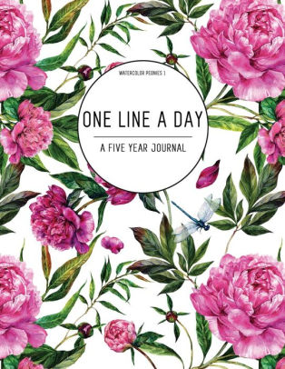 One Line A Day A Five Year Journal Watercolor Peonies 1 8 5 X