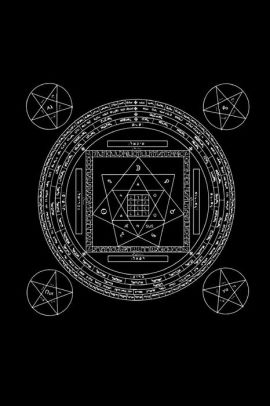 Satanic Sigil Goetic Magic Journal Ouroboros And Penagrams College Ruled Lined Pagespaperback - 