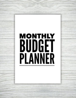 monthly budget planner white frame design personal money management