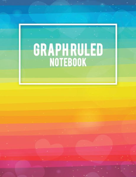 Graph Ruled Notebook: LGBT Pride Flag, 1/4" Inch Graph Paper Large Print 8.5" x 11" Blank Quad Ruled, Blank Graph Paper Composition Books