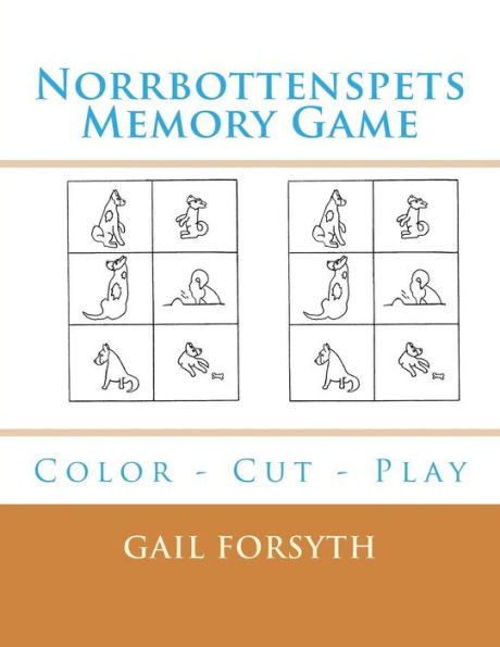 Norrbottenspets Memory Game: Color - Cut - Play