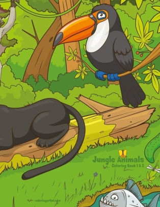 Download Jungle Animals Coloring Book 1 2 By Nick Snels Paperback Barnes Noble