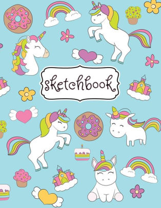 Sketchbook Cute Unicorn Sketch Book For Girls Kawaii Sketchbook