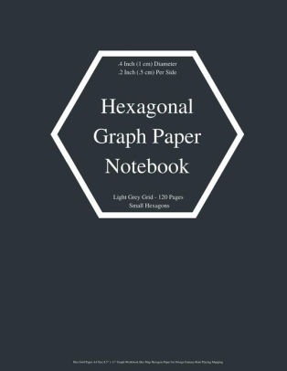 hexagonal graph paper notebook small hexagons light grey grid 4 hex graph paper