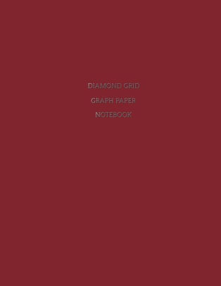 diamond grid graph paper notebook diagonally aligned 1 cm x 1 cm diamond graph paper