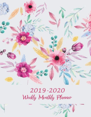 2019 2020 weekly monthly planner pretty floral flowers two year academic 2019 2020 calendar book weekly monthly yearly calendar journal large 8 5 academic planners 2020